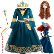 Dis Brave Brave Brave Legend Merida Princess Dress cosplay Costume Merida Children COS Costume Wig