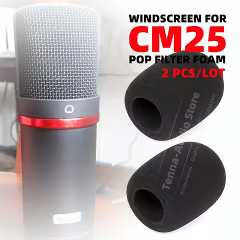 2PCS For Scarlett CM25 CM 25 Focusrite Studio Windscreen Pop Filter Microphone Windshield Sponge Mic