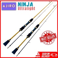 Ajiro ULTRALIGHT NINJA fishing rod 2-6 LB Solid Fiber 150 165 180 198 210cm