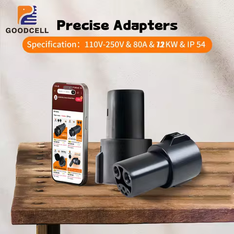 GOODCELL Type1 to Tesla Adapter 32A 7.2KW Fast Charging 110V-250V for Tesla Model 3/Y/S/X EV Charger