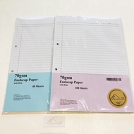 Bunkuya Foolscap Paper (Hole) 70gm A4