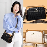New Style Girls Solid Color Shoulder Bag Multi-Layered Large-Capacity Pillow Bag Girls Zipper Messen