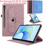 Emboss Tree 360 Rotary tablet case for Samsung Tab S9 FE 10.9'' 2023 casing Samsung Tab S9FE 11'' SM-X516 X510 pu Leather stand cover case