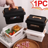 Toy Snack Space Saving Mini Storage Box Industrial Style Durable PP Organizer Container with Secure 