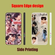 OPPO A39 A57 Reno 5 8 A54 A54S A94 BTS Jungkook JK Cute NKA07 Soft Phone Case Square Edge Shockproof
