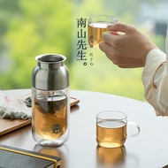 南山先生 随手泡茶杯旅行茶具套装便携式户外随身快客杯防烫玻璃杯双层 嘟嘟杯