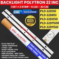 2 STRIP/LONJOR BACKLIGHT TV POLYTRON 22 INC PLD22D110 PLD22D851 PLD22D1150 PLD22D9500 PLD 22D9510 22