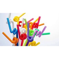 50/100Pcs 27cm Artistic Bending Party Straw Disposable straw plastic juice straw foldable straw