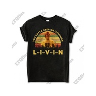 Dazed and Confused David Wooderson You Gotta Keep On Livin Vintage T-Shirt - 1980s Retro Movie Quote