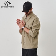 Citylink Heavy Cotton 2023 Autumn New Style Loose Casual Workwear Lapel Jacket Jacket Men Spring Aut