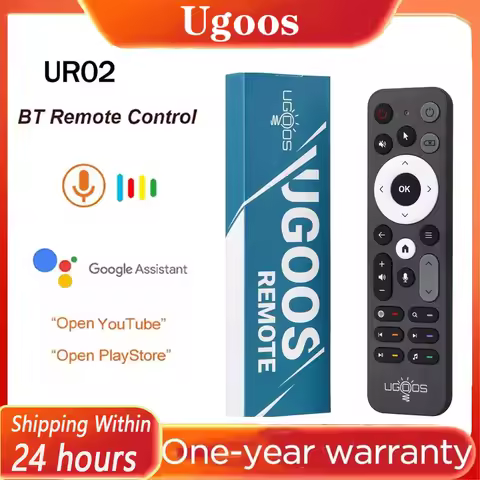 UGOOS UR02 BT Voice Remote Control Replacement for Ugoos TOX1 TOX3 TOX4 AM8 PRO AM6B PLUS X4 X4Q Cub