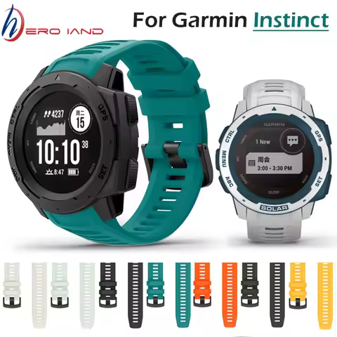 for Garmin Instinct Smart Watch Strap Sport Silicone Replacement Wristband Colorful Bracelet for Gar
