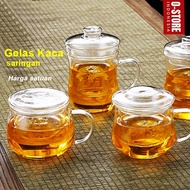 Glass Tea Cup with Infuser and Strainer Hakone