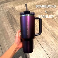 正品👑 STANLEY + STARBUCKS 星巴克 💜🖤 漸變紫色杯 💜🖤  2025 starbucks x stanley  暗黑系列 不鏽鋼杯 飲筒杯 1183ml