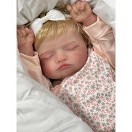 18inch Reborn Rosalie Finished Doll Reborn Baby Doll with Blonde Hair Cute Baby Lifelike Newborn bab