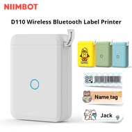 NIIMBOT D110 Label Printer Wireless Bluetooth Thermal Label Portable Printer Label Maker With 1 Roll