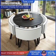 (READY STOCK MALAYSIA) SOKANO Home Prime HP027 Premium 4 Seater Modern Dining Set with Table Designe