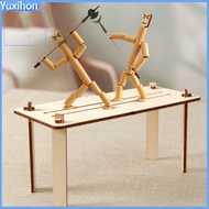 Yuxihon|  Bamboo Man with Weapon Bamboo Toy Set of 2 Bamboo Man Battle Toys with Weapon Accessories 