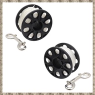 Scuba Diving POM Plastic Spool Finger Reel with Stainless Steel Double Ended Hook SMB Equipment Cave