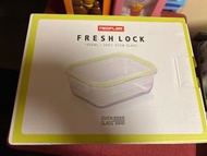 全新玻璃食物盒可入微波爐焗爐, fresh lock 1000ml