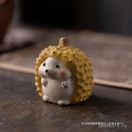 Durian Yixing Little Hedgehog Tea Set Purple Clay Tea Play Tea Pet Handmade Tea Tray Raw Ore Ornamen