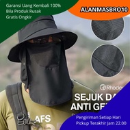 Outdoor Anti-Uv Boonie Hat Waterproof Trendy Jungle Hat With Mask And Neck Protector Nylon Material 