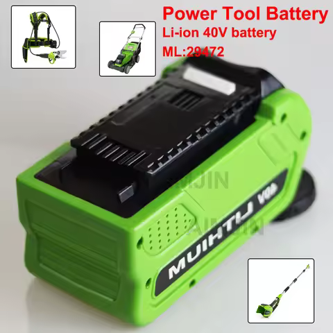 For GreenWorks 40V Replacement Battery 29462 29472 40V 5000mAH Tools Lithium ion Rechargeable Batter