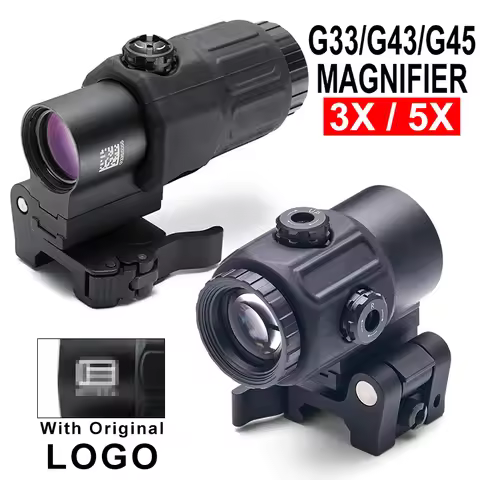 EOTECH G33 G43 3X Magnifier Sight Scope Folding Side Flip G45 5X Magnifiers For 558 556 553 Holograp