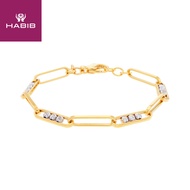 HABIB Oro Italia 916 Yellow and White Gold Bracelet GW42280323(YW)-BI