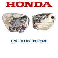 BATTERY COVER SET CHROME BATTERY SIDE COVER SET CHROME HONDA CUB C70 HONDA CUB C 70