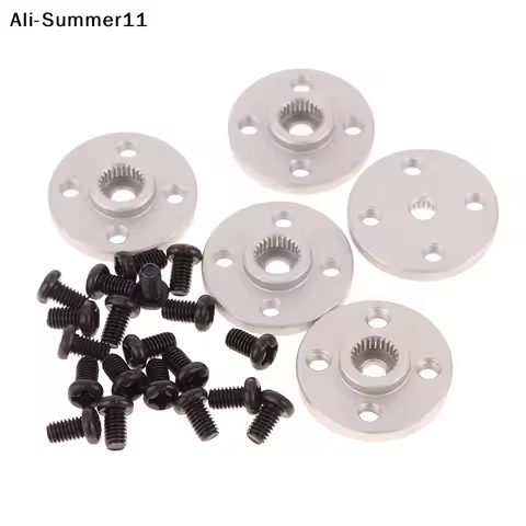 【S11】5Set Aluminum Alloy Steering Gear Disc Stent 25T Servo Arm Round Type For MG995 MG996R RC Robot