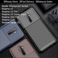 Realme XT X2 Pro X3 Super Zoom X50 Pro C15 RealmeXT X2Pro Beetle Fiber Phone Case Casing Cover