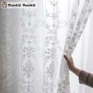 👸Lace Curtains👸 Day Curtains for Living Room European Embroidery Tulle for Bedroom Kitchen Blind Windows Curtain Support Customization Eyelet/Hook/Rod pocket Processing