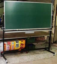大新黑板-移動式烤漆鐵製H架+台製磁性黑板(板高90CM)