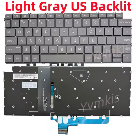 US Backlit Keyboard for HP Spectre x360 2-in-1 16-AA 16T-AA 16-AA0001na 14-EU 14-EU0500na 14-EU0013d
