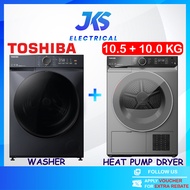【COMBO DEAL】Toshiba Washer + Dryer | 7.5KG - 10.5KG Washer / 7KG - 10KG Dryer | Japan Quality | Slee