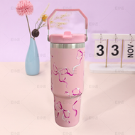 900ml Tumbler Thermos Bottle with Straw Aesthetic Tumbler Botol Air Tahan Sejuk Aquaflask Tumbler St