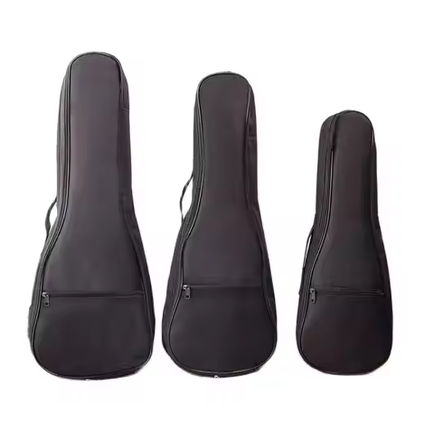 Black Ukulele Bag 21/23/26Inch Soft Case Oxford Cotton Bag Monolayer Single Shoulder Backpack Padded