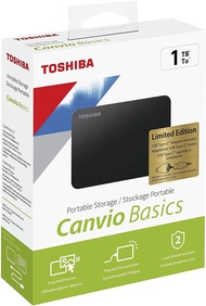 Toshiba ฮาร์ดไดรฟ์ภายนอก (1TB/2TB) รุ่น Canvio Basics A3 External HDD Black 2TB USB 3.0 External Har