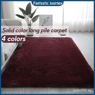 Big Size Pure red Carpet Fluffy silk carpet Tatami Yoga mat Bedroom Carpet Ins Home Decor rug Anti-s