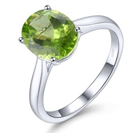 【NEW EXPRESS 】 Lohaspie Jewelry Genuine 3.3 Carats Solid Sterling Silver 925 Ring Original Natural G