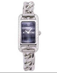 HERMES/愛馬仕 NA2.133 AVENTURINE DIAL 鑲鑽石英腕錶 #HK10082