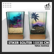 Stiker Soliter 15x20 (Tema Fantasi) / Sticker Aquarium Mini /