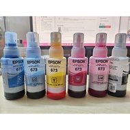 Genuine Epson 673 Ink Set Made in Indonesia | Pass again 50–70% left, included with the machine (Rea