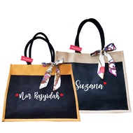JUTE BAG A3 SIZE FULL COLOR - (READY STOCK) PRINTED NAME