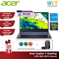 Acer Aspire 7 Gaming A715-59G-50YE (Intel Core i5-13420H/16GB-32GB RAM/512GB SSD/15.6''FHD/RTX3050/O