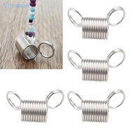 AUTU 10 Pcs Creative Bead Line End Stainless Steel Bead Stop Spring Crimp Ends