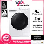 Samsung Front Load Washer Dryer 7.5KG Wash/5KG Dryer (WD75T504DBW) Washing Machine/Mesin Basuh Auto/洗衣机 WD75T504DBW/FQ