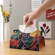 Buy One Get One Free] Nordic Leather Tissue Box Paper Drawing Living Room Household Creative Tissue 
