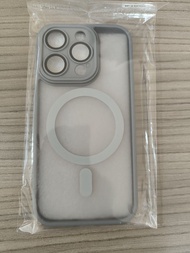 Iphone 15 pro 磁吸手機殼+貼膜神器防窺玻璃貼x3